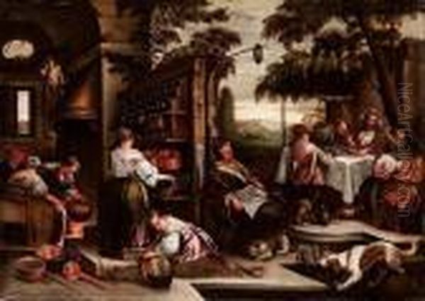 Scena D'interno Con La Cena In Emmaus - view 1