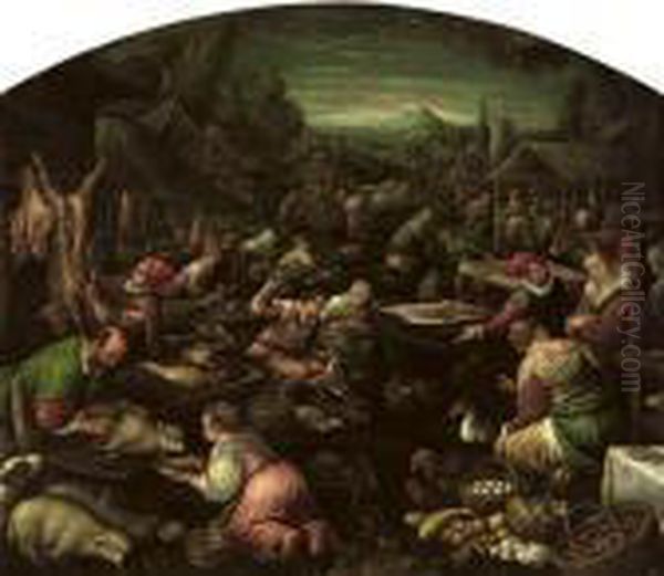A Country Market With Diogenes Looking For An Honest Man - view 1