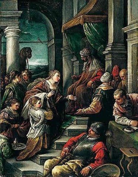 Queen Of Sheba Before King Solomon - view 1