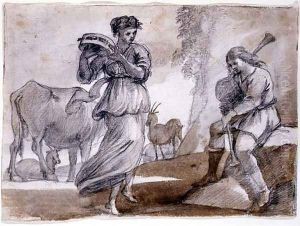 Rural Dance by Claude Lorrain (Claude Gellee)