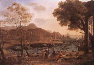 Harbour Scene with Grieving Heliades c. 1640 by Claude Lorrain (Claude Gellee)