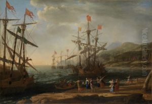 Marine with the Trojans Burning their Boats 1643