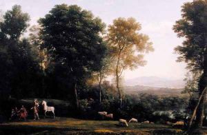 Landscape with Erminia in Discourse with the Old Man and his Sons by Claude Lorrain (Claude Gellee)