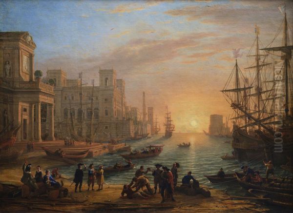 Seaport at Sunset - view 1