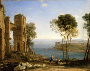 Coast View with Apollo and the Cumaean Siby by Claude Lorrain (Claude Gellee)