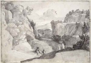 The Cascades of Tivoli by Claude Lorrain (Claude Gellee)