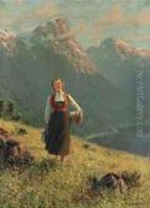 A Young Girl By A Fjord A Young Girl By A Fjord