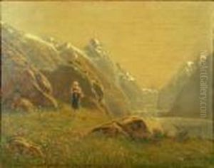 By The Fijord by Hans Dahl