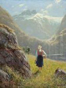 Madchen In Sommerlicher Landschaft