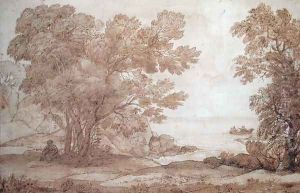 Study for a landscape with Psyche and the Palace of Love, 1663
