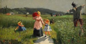 Sommarlandskap Med Flanorer by Hans Dahl
