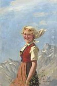 A Blushing Girl On A Mountain Top