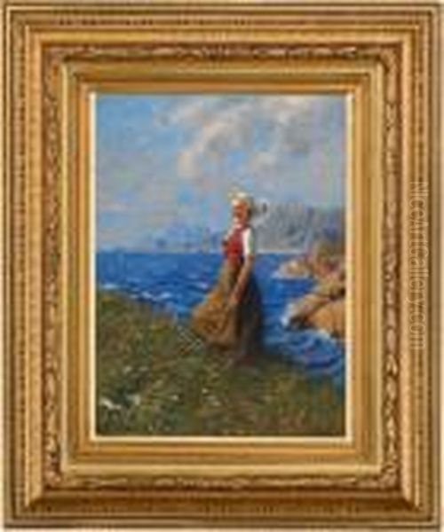 Farm Girl With Scythe - view 1