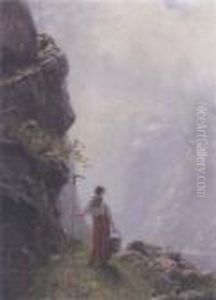 Glimpse Of The Naro Fjord by Hans Dahl