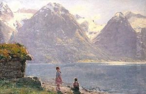 To Smapiker Ved Strynsvannet by Hans Dahl