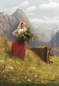 The Flower Gatherer by Hans Dahl