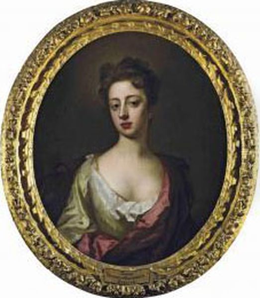 Portrait Of Sarah, Duchess Of
Marlborough, Half-length, In A Green Dress And A Pink Mantle - view 1