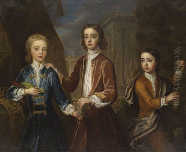 Portrait Of Three Young Gentlemen - view 1