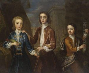 Portrait Of Three Young Gentlemen Portrait Of Three Young Gentlemen
