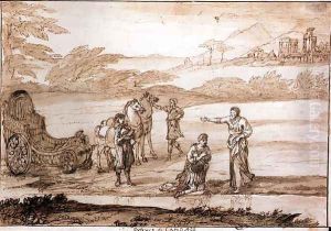 St. Philip Baptising the Eunuch, 1677 by Claude Lorrain (Claude Gellee)