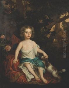 Portrait De Jeune Garcon Au Chien by Michael Dahl