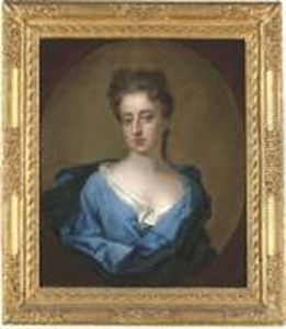 Portrait Of Lady Elizabeth Noel, Half-length, In A Blue Dress Andwrap, Feigned Oval