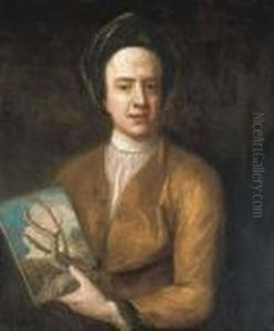 Portrait Of Joseph Goupy by Michael Dahl