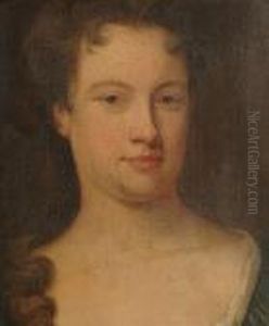Portrait Believed To Be Of Anne 
Oldfield, Head And Shoulders, Wearing A Blue Dress Edged In White