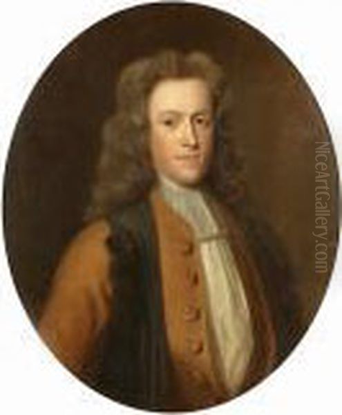Portrait Of A Gentleman, Bust-length, In A Buff Coat With A Grey Wrap - view 1