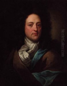 Portrait Of A Gentleman, Quarter-length, In A Brown Wrap And Whitestock
