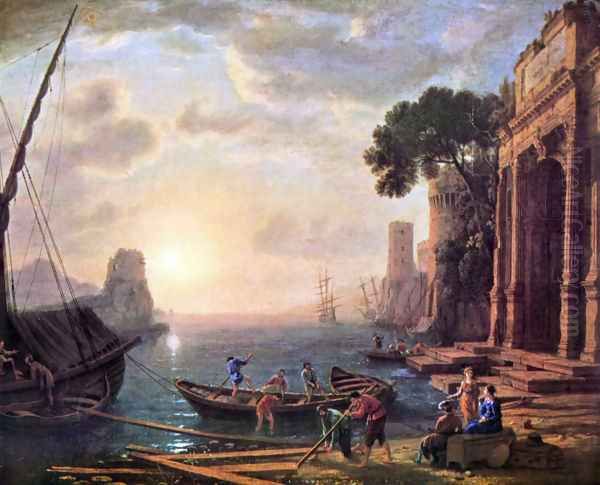 Port at sunset - view 1