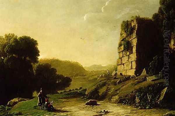 Landscape with a Draughtsman Sketching Ruins - view 1