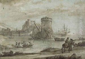 Figures in Landscape by Claude Lorrain (Claude Gellee)