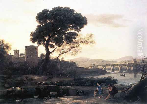 Landscape with Shepherds, The Pont Molle - view 1