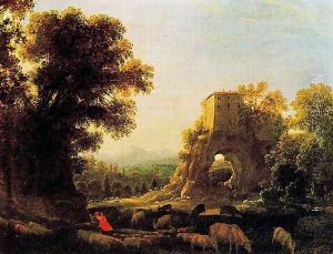 Landscape with pastors by Claude Lorrain (Claude Gellee)