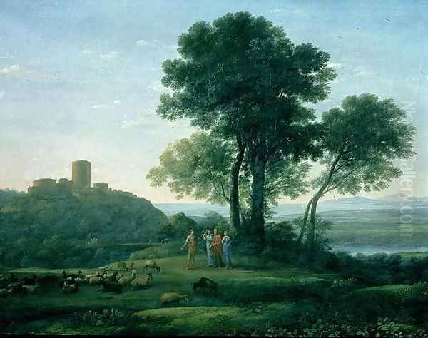 Jacob with Laban and his daughters - view 1