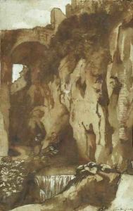 The Falls at Tivoli by Claude Lorrain (Claude Gellee)