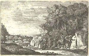 The Flight into Egypt (Mannocci 9) by Claude Lorrain (Claude Gellee)