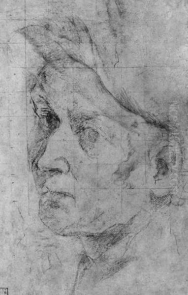 The Head of a Man A Cartoon - view 1