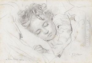 Schlafendes Madchen by Edoardo Dalbono