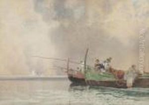 Scena Di Pescatori by Edoardo Dalbono