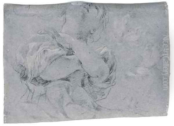 Saint Lucy and drapery studies - view 1