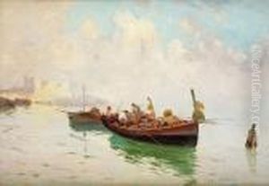 Barche E Pescatori by Edoardo Dalbono