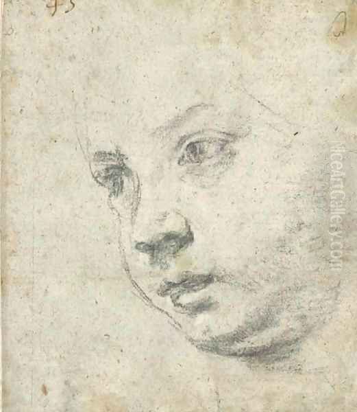 The head of a boy turned to the left - view 1