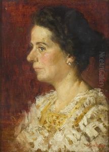 Ritratto Di Donna Di Profilo by Edoardo Dalbono
