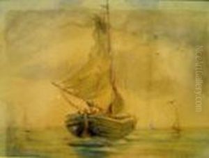 Marina Con Barche by Edoardo Dalbono