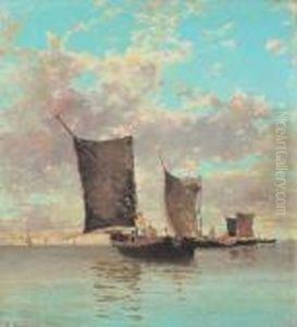 Marina Con Pescherecci by Edoardo Dalbono