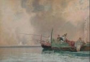 Barche Di Pescatori by Edoardo Dalbono