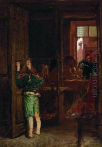 Scena D'interno (bottega D'armi) by Edoardo Dalbono