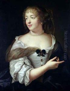 Portrait of Marie de Rabutin-Chantal Madame de Sevigne 1626-96 by Claude Lefebvre